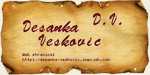 Desanka Vesković vizit kartica
